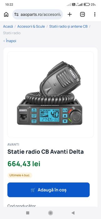 Statie radio CB Avanti Delta plus Antenă