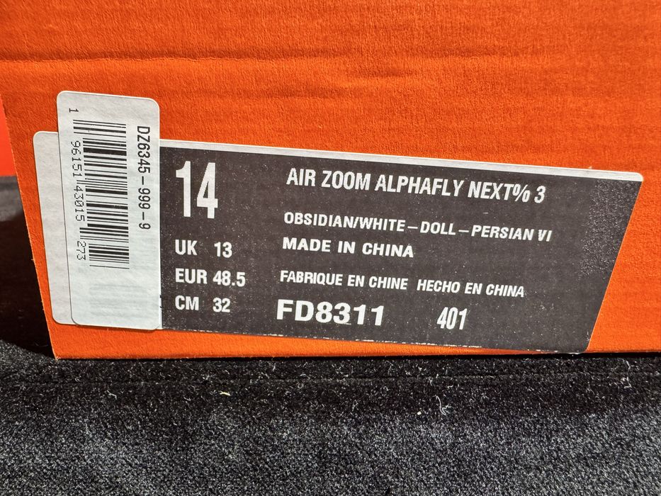 Оригинални! Nike Air Zoom Alphafly Next% 3 - 48.5 Shoemag