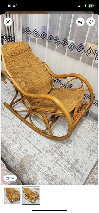 Кресло качалка, ротанг