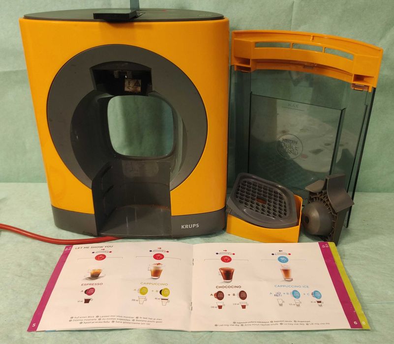 Кафемашина с гаранция 1 година NESCAFÉ® за капсули Dolce Gusto Krups OBLO.Orange/Yellow