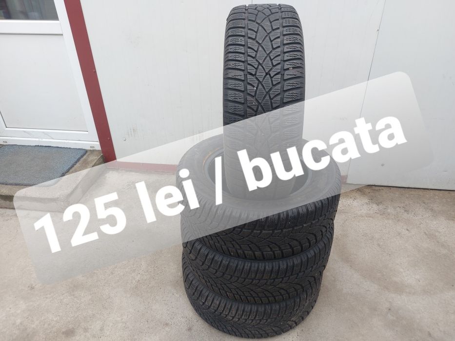 125 lei bucata! Set anvelope M+S/IARNA 215 60 r16 Dunlop! 7 mm