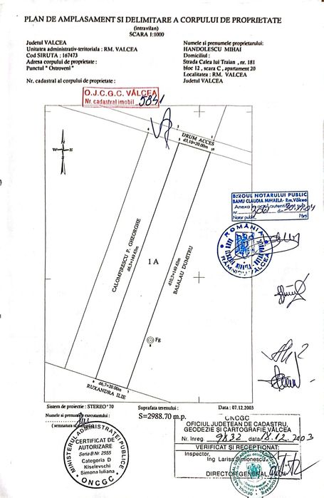 Vand teren in Rm. Valcea, zona Ostroveni Sat, 2988mp