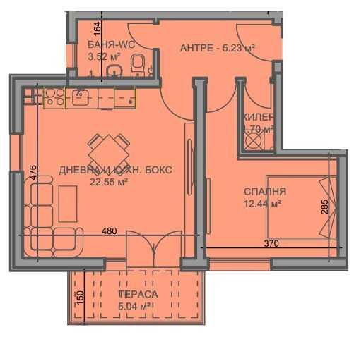 Продава се Двустаен апартамент в Пловдив, Прослав - 74 кв.м за 687 €/кв.м - Снимка #2