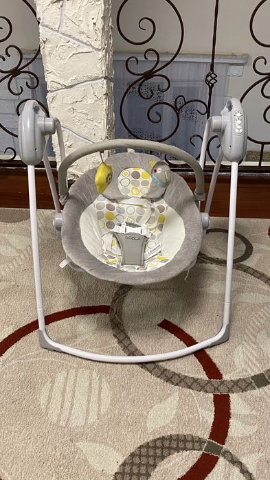 Электроные качели/шезлон 2 в 1 с музыкой и автоматическим качанием