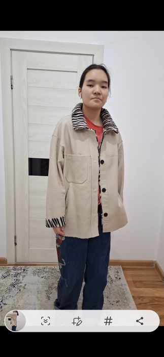 Модная  облегчённая дубленка