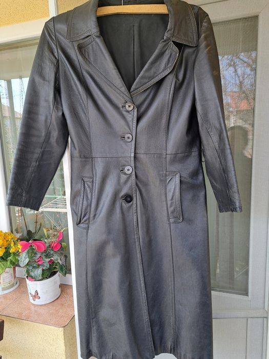 Trenci damă din piele naturală, Vera Pelle (42)