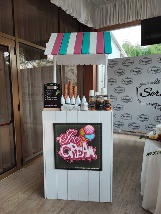 Înghețată ice cream ba cabina foto video booth decorațiune baloane