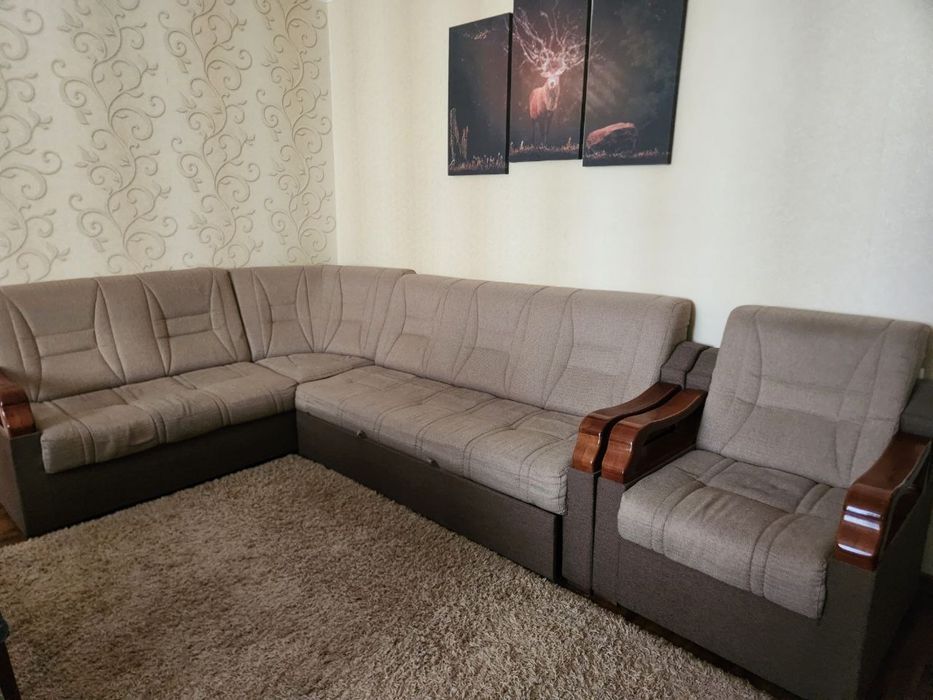 Диван трансформер + кресло в гостинную