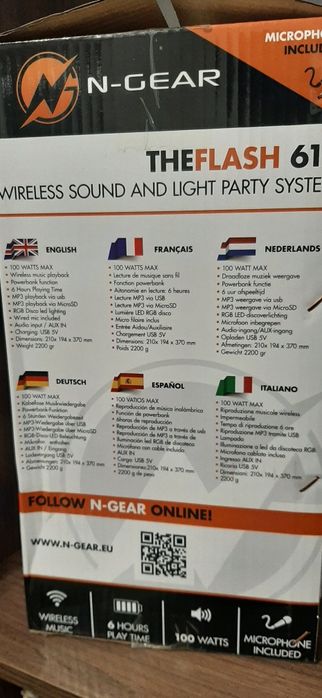 Портативна Караоке Bluetooth тонколона 100 w.