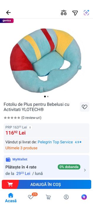Scaun pluș pt bebeluși