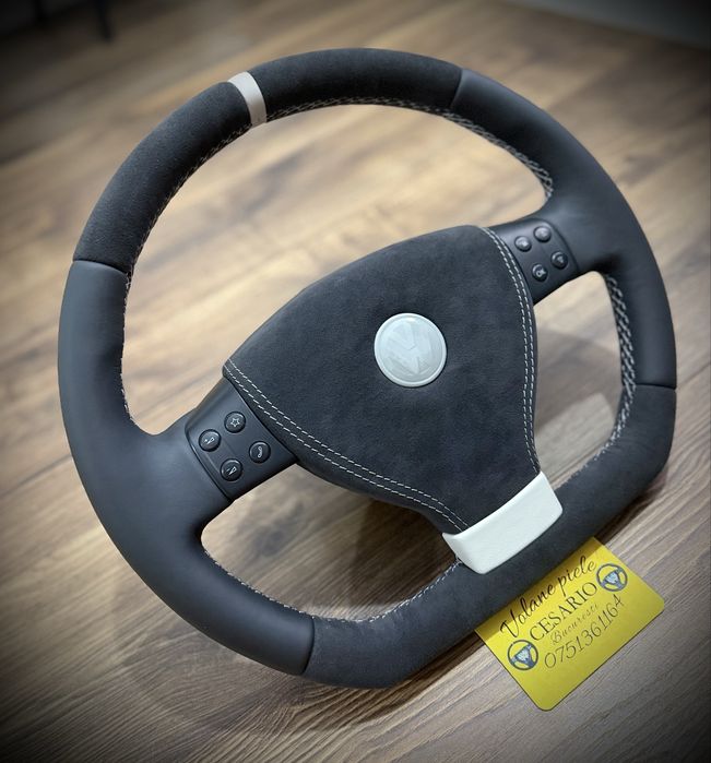 Volan piele Nappa Tesit VW Golf 5, Passat B6,Touran, Jetta,Tiguan