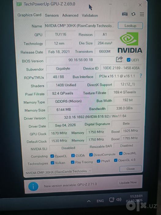 GTX 1660 Super + 1060 6GB (CMP30HX + P106-100)