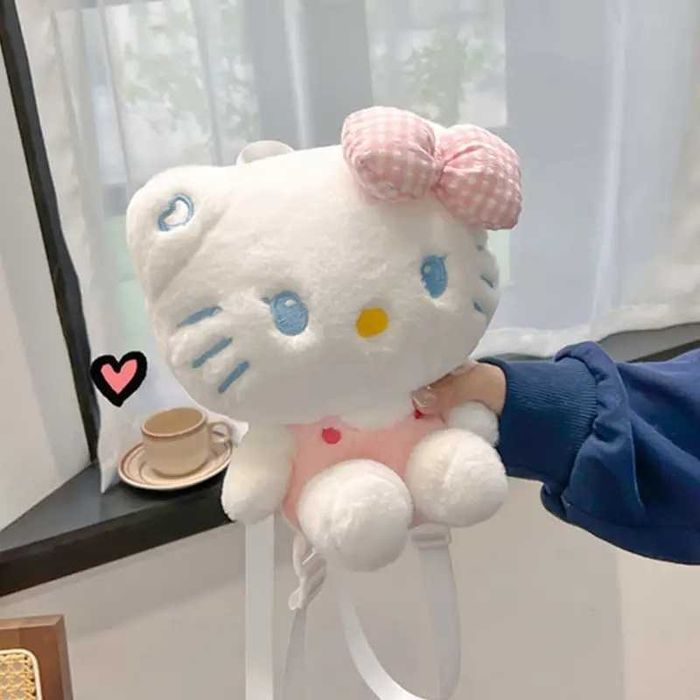 Плюшена играчка Раница Hello Kitty, Чанта Кити, 24см