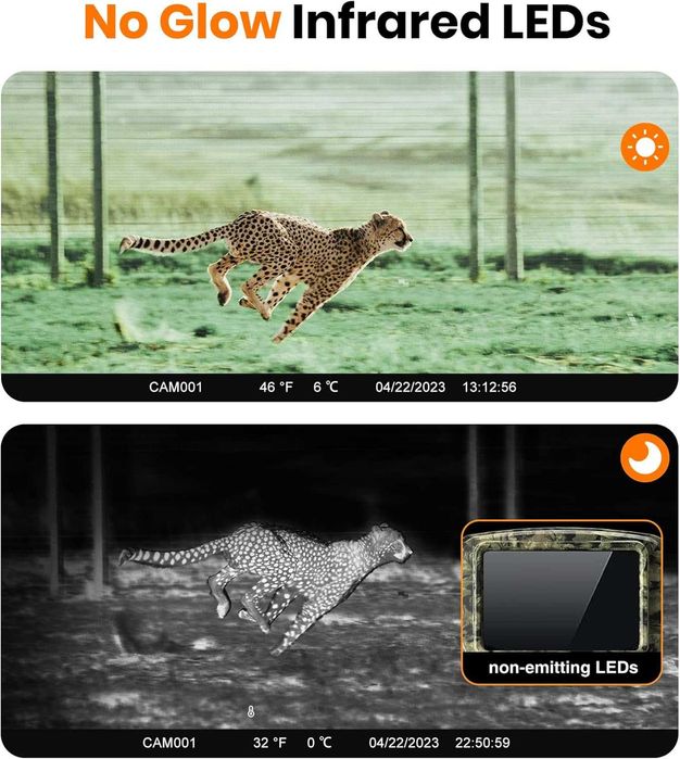 4K 48MP ловна камера с нощно виждане, активиране с движение