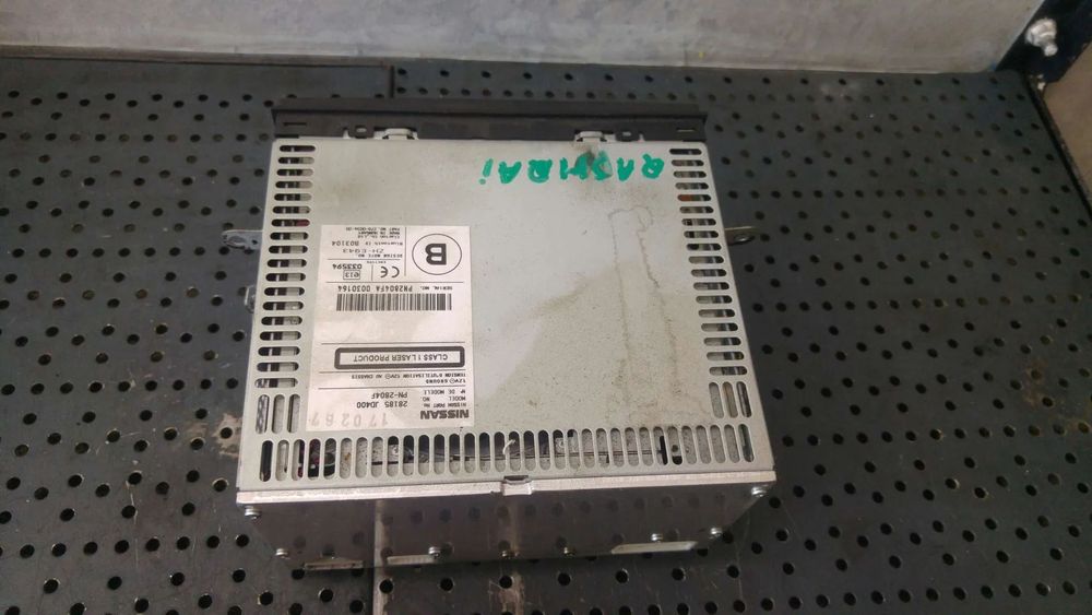 Radio cd player mp3 nissan qashqai j10 nj10 jj10e 28185jd400