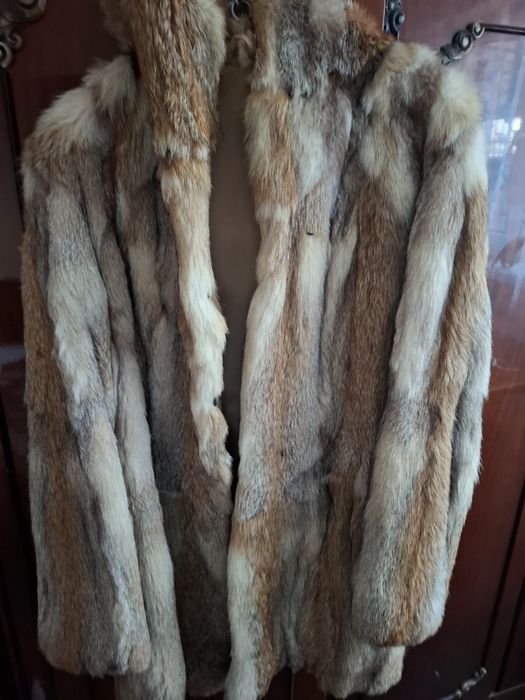 Haină Blană Naturală Vulpe Roșcată (Red Fox) cu Glugă | Lux | Germania
