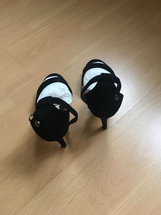 Sandale negre piele