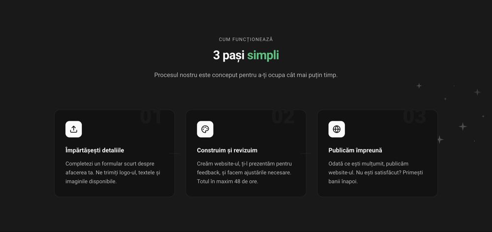 Website profesional pentru afacerea ta | Gata în 48h