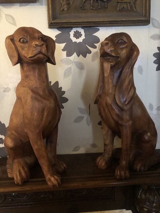 Statuie lemn masiv dimensiune mare