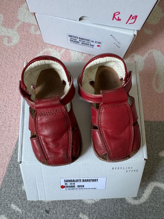 Papuci barefoot piele primii pasi bebe