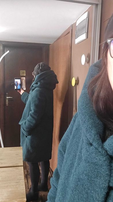 Дамско вълнено палто 2ХЛ-3ХЛ