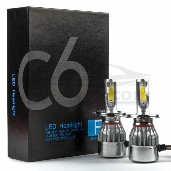 ЛЕД крушки С6 за фарове H4 36W 3800LM