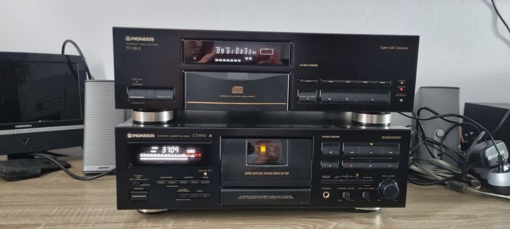 Cd player Pioneer PD S801 si deck 3 capete  CT S710