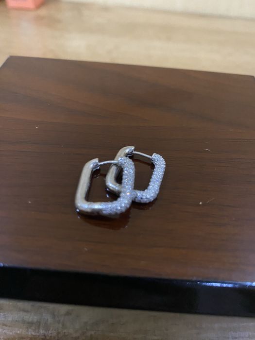 Серьги из серебра 925 пробы с цирконием