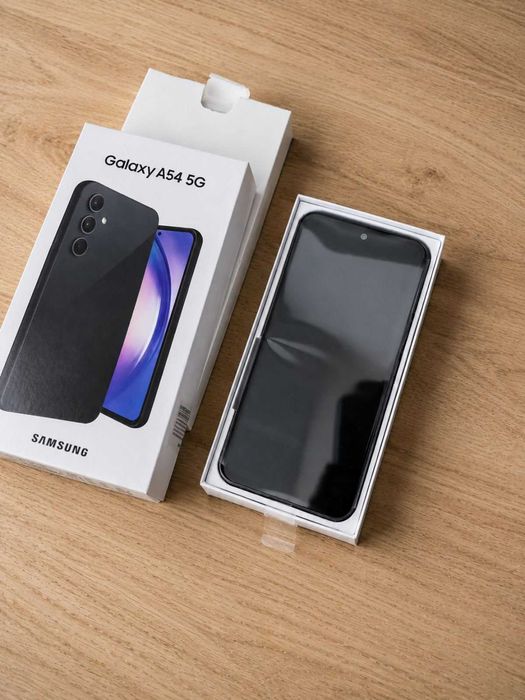 НОВ Samsung Galaxy A54 5G 256 GB + Оригинален калъф Smart View Wallet Case (Пълен комплект)