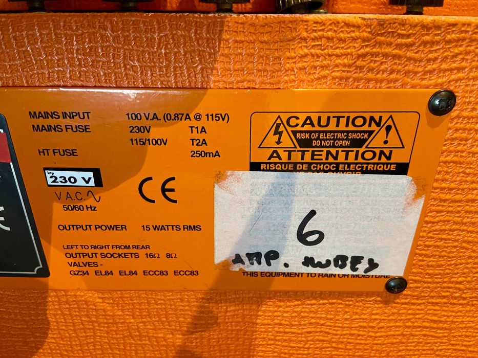 Orange AD15 Combo de 15W tube amp