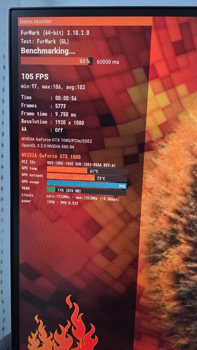 Vand GTX 1080 8gb ddr 5 impecabila cu proba ( Rezervata)