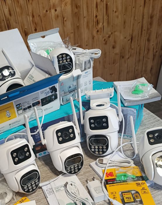 Нови wi-fi Камери с ДВОЕН ОБЕКТИВ 2 в 1