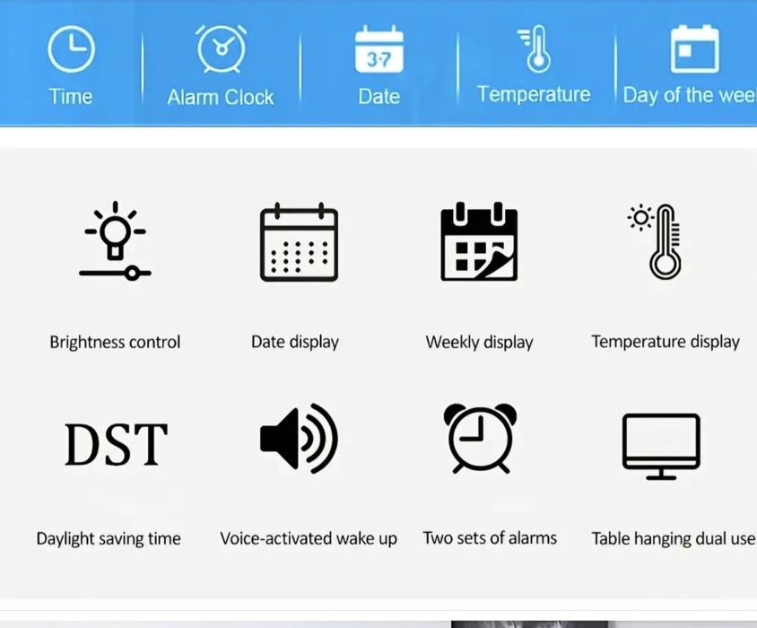 LED  часовник Диг.