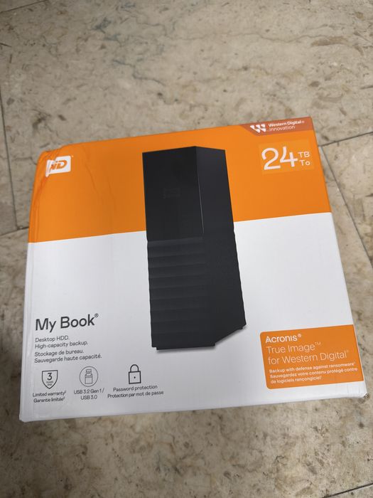 Hdd extern wd my book 22tb 24tb nou sigilat
