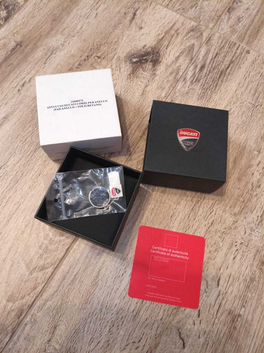 inel ducati pentru bărbați, mărimea 30, alb, inox