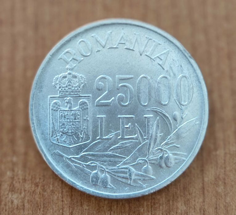 Monedă Argint 25000 Lei 1946 - Regele Mihai I (Piesă de colecție)