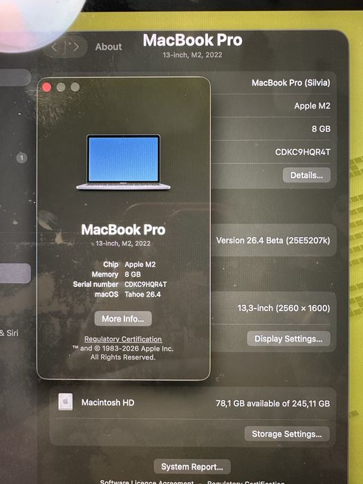MacBook Pro M2 2022 13 inch
