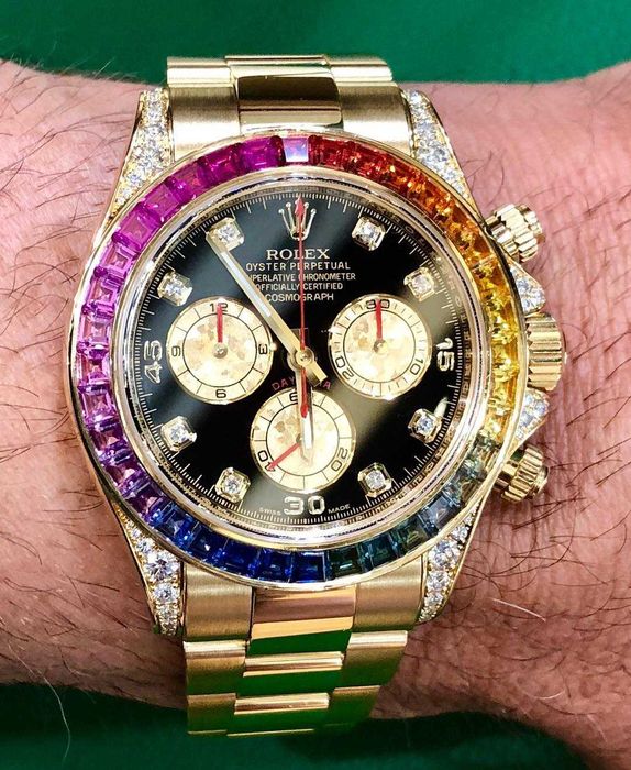 rolex daytona rainbow злато