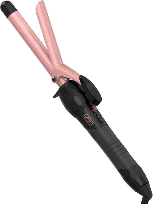 Керамична маша за коса с ръкавица DAN Technology, розово злато, 16 mm