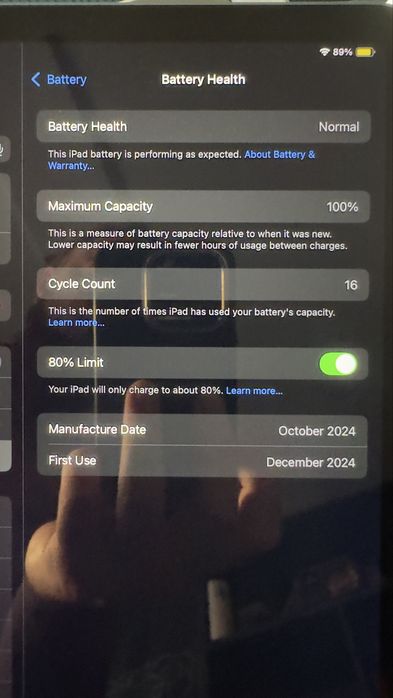 Ipad Air 11 M2 256gb 18 Cicluri!!! Ca nou!!!
