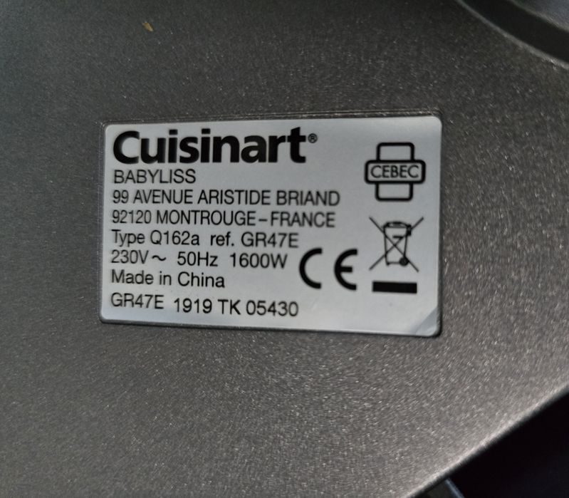 Gratar electric Cuisinart GR47E (1600W, 240°C, plăci de aluminiu)