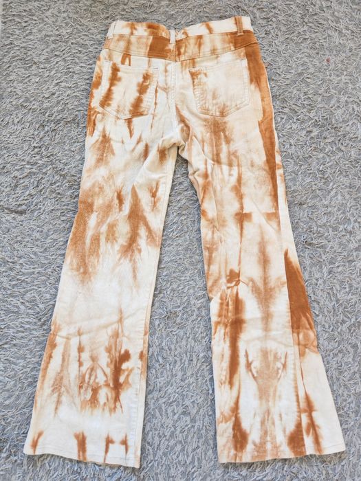 Pantaloni bej tie dye