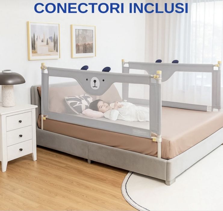 Balustrada de protectie pentru pat glisant 160 cm