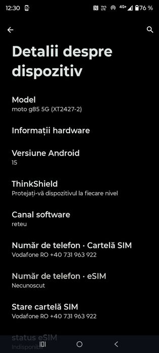 Vând Motorola g85 5G