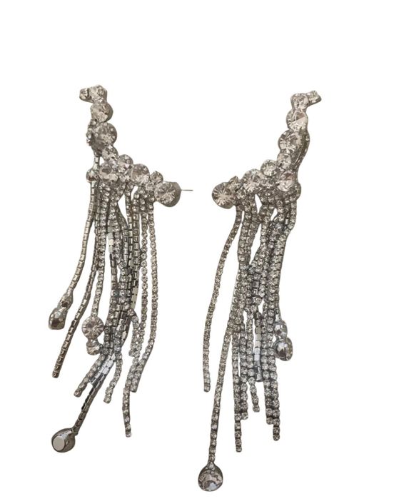 Серьги со стразами