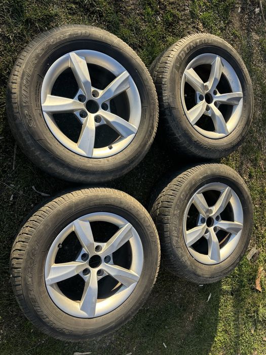 Set 4 jante aliaj 16 cu anvelope Dunlop 225/60 R16