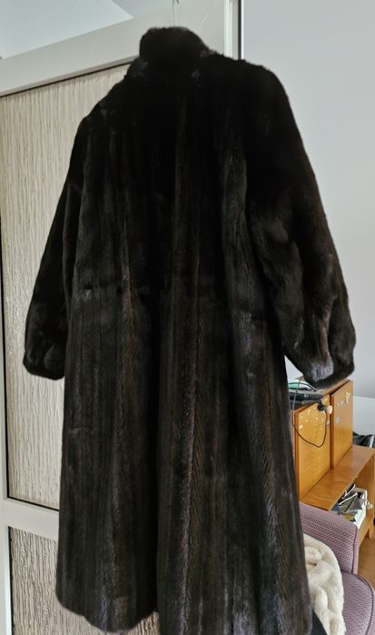 Palton din blana naturala reversibil, M