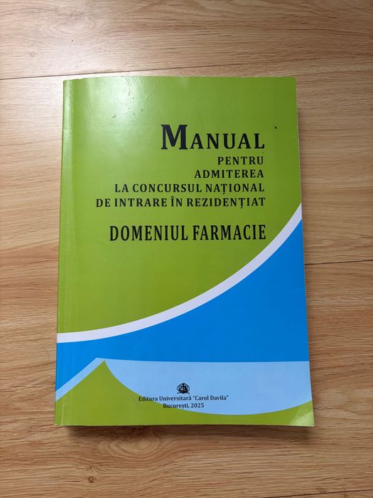 Vând carte de Rezidențiat Farmacie, ediția 2025