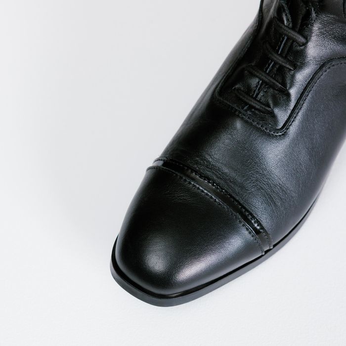 Ghete echitație 900 piele Negru Damă - 40 - produs resigilat Decathlon