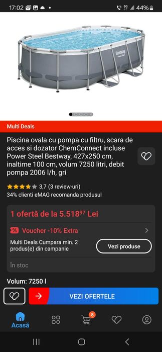 Vând piscina supraterana